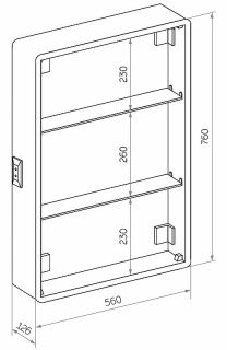 Зеркальный шкаф с подсветкой Misty Элиот 60см правый белый