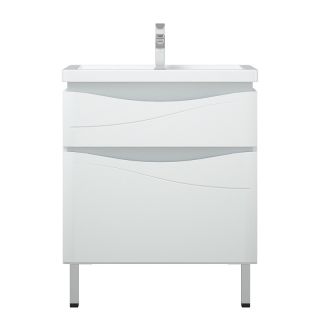 Тумба под раковину Corozo Омаха Z2 70см белый/металлик SD-00000800