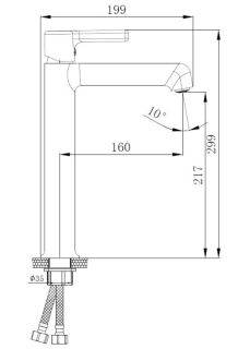 Смеситель для раковины Haiba HB11814-7 чёрный матовый