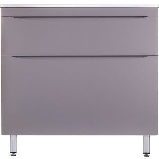 Тумба под раковину Style Line Бергамо мини 90 Люкс Plus СС-00002362 Серая антискрейч