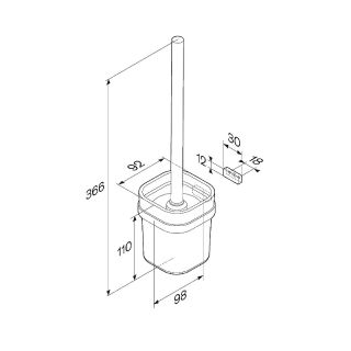 Ершик для унитаза AM.PM Func A8F33300 Хром