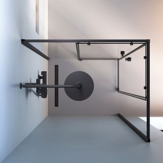 Душевой уголок AM.PM X-Joy W94G-403-12080-BТ 120х80 профиль Черный матовый стекло прозрачное