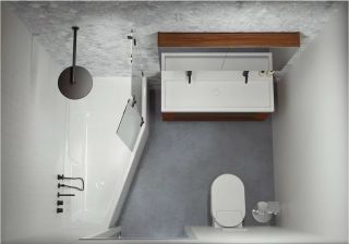 Акриловая ванна Riho Rethink Space Fall Plug and Play B114009005, угловая, правая, заполнение через перелив 170х90см белая