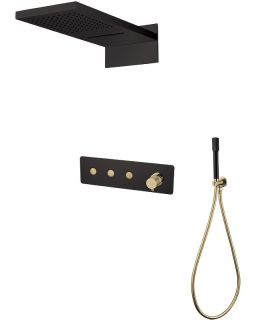 Душевая система Boheme Fusion 130-BG чёрный/золото