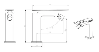 Смеситель для биде Boheme Q 146-CRCR.2 хром