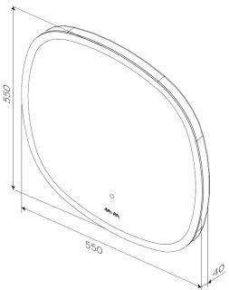 Зеркало Am.Pm Func с контурной LED-подсветкой и ИК-сенсором 55см M8FMOX0551WGS