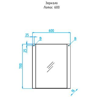 Зеркало Style Line Лотос 60 ЛС-00002299 Сосна лофт