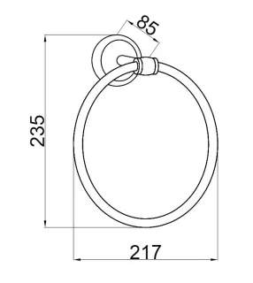 Полотенцедержатель Boheme Palazzo 10105 золото/белый