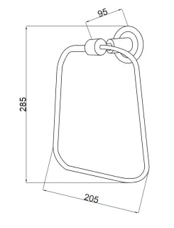 Полотенцедержатель Boheme Murano 10905-B-BR бронза/чёрный