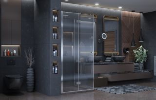 Душевой уголок Ambassador Diamond 12011106R 100x100см правый хром/прозрачное