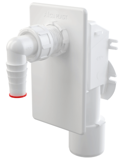 Сифон для стиральной машины AlcaPlast под штукатурку белый APS4