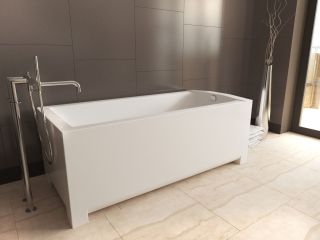 Ванна из искусственного камня AquaStone Квадро 180x80см белый