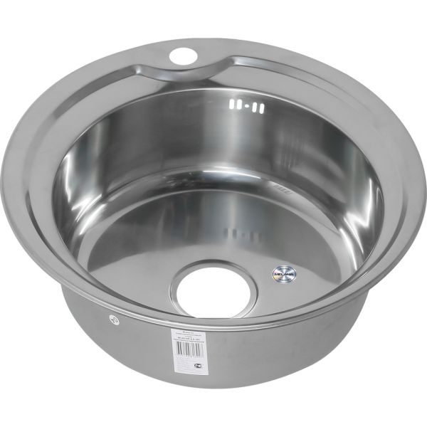 Мойка 490 Melana 0,8/180 хром с сифоном (001/2 *13)