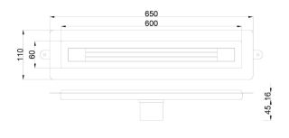 Душевой лоток Boheme B&T Infinity 981-60-B 60см чёрный