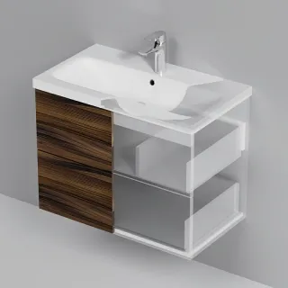 Тумба под раковину Am.Pm Gem M90FHX0752HF подвесная орех 75 см