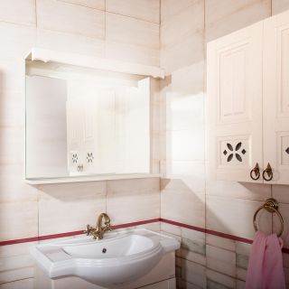 Зеркало с подсветкой Бриклаер Кантри 4627125413612 85 см бежевый дуб прованс