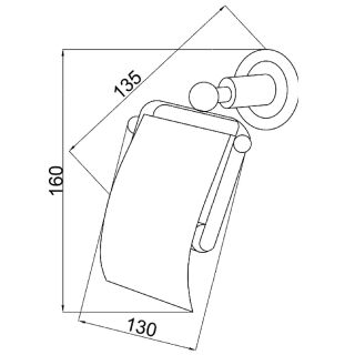 Держатель для туалетной бумаги с крышкой Boheme Murano 10901-B-CR хром/чёрный