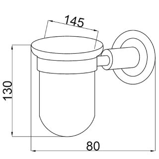 Стакан для зубных щёток Boheme Murano 10904-B-CR хром/чёрный