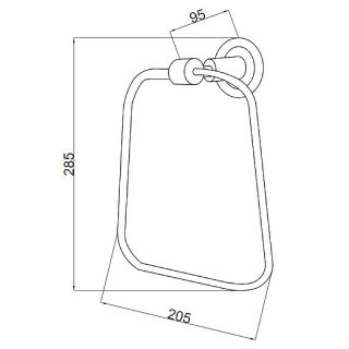 Полотенцедержатель Boheme Murano 10905-CH-CR хром/шоколад