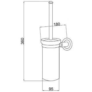 Ёршик для унитаза Boheme Murano 10913-W-G золото/белый