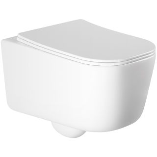 Подвесной унитаз Aquatek Лугано AQ2002-00 безободковый с легкосъемным сиденьем Soft Close