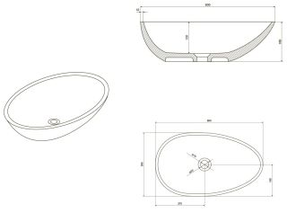 Накладная раковина NT Bagno Napoli NT404 60см белый матовый