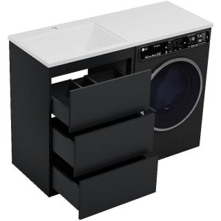 Напольная тумба под раковину Brevita Grafit 120 L УТ000012545 Графит матовый