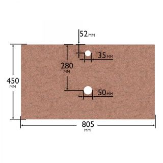 Столешница Санта 900155 80 см терракот