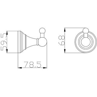 Крючок Rav Slezak Morava MKA0100B Белый