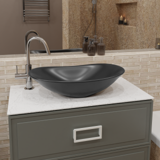 Накладная раковина Charus Volterra 700-059B 63см чёрный