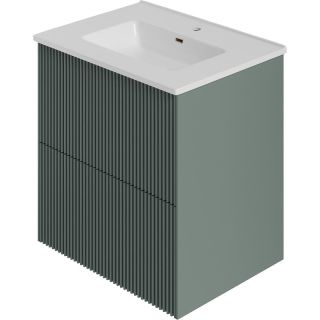 Тумба под раковину La Fenice Terra FNC-01-TER-G-60-2 Серо-зеленая 60 см