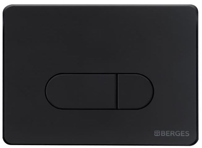 Кнопка смыва Berges Novum soft touch чёрный 040035