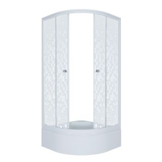 Душевая кабина Triton Стандарт-Мозаика Щ0000061785 100x100 см профиль белый стекло мозаика