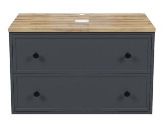 Тумба подвесная IDDIS Torr TOR80DBi95K со столешницей 80см тёмно-серый