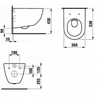 Унитаз Laufen Pro 8.2095.6.000.000.1 подвесной