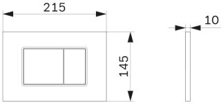 Клавиша смыва Am.Pm ProC S хром матовый I070231