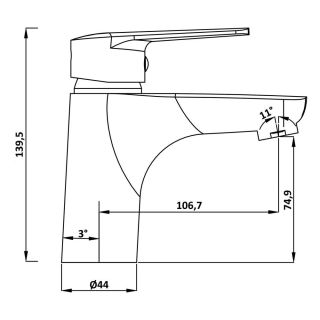 Смеситель для раковины Swedbe Mars 1710 хром