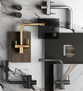 Смеситель для кухни Splenka S70.61.06 с подключением фильтра чёрный