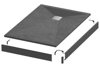 Душевой поддон Grossman Strong GR-S280100Q 100x80см графит