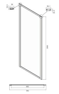 Душевой уголок Ambassador Forsa 17021104NX-80NX 130x80см хром/прозрачное