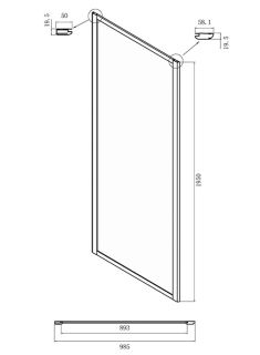Душевой уголок Ambassador Forsa 17021104NX-100NX 130x100см хром/прозрачное