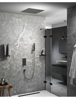 Душевой комплект Timo Petruma SX-5029/18SM с термостатом чёрное золото