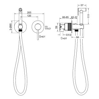Гигиенический душ со смесителем Timo Saona 2339/13SM никель матовый