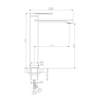 Смеситель Orange Vesper M10-121b для раковины