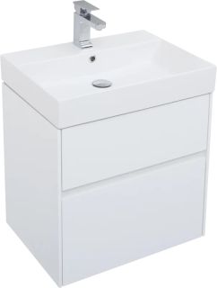 Тумба под раковину Aquanet Polya 345590 60 см белый глянец