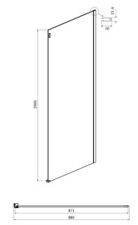 Душевой уголок Ambassador Benefit 19021103HX-90HX 140x90см хром/прозрачное