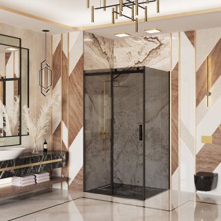 Душевой уголок Ambassador Benefit 19022201HBB-80HBB 120x80см чёрный/тонированное