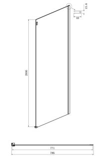 Душевой уголок Ambassador Benefit 19022204HBB-80HBB 150x80см чёрный/тонированное