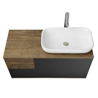 Тумба под раковину Акватон Терра 105см дуб кантри/антрацит 1A246901TEKA0