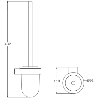 Ершик для унитаза BELZ B908 B90810 брашированное золото